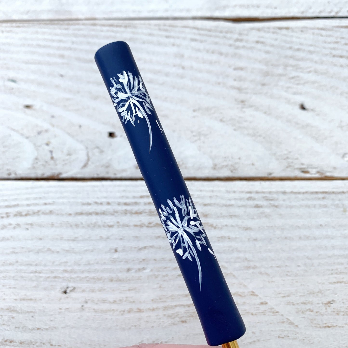 Make a wish dandelion hand painted crochet hook