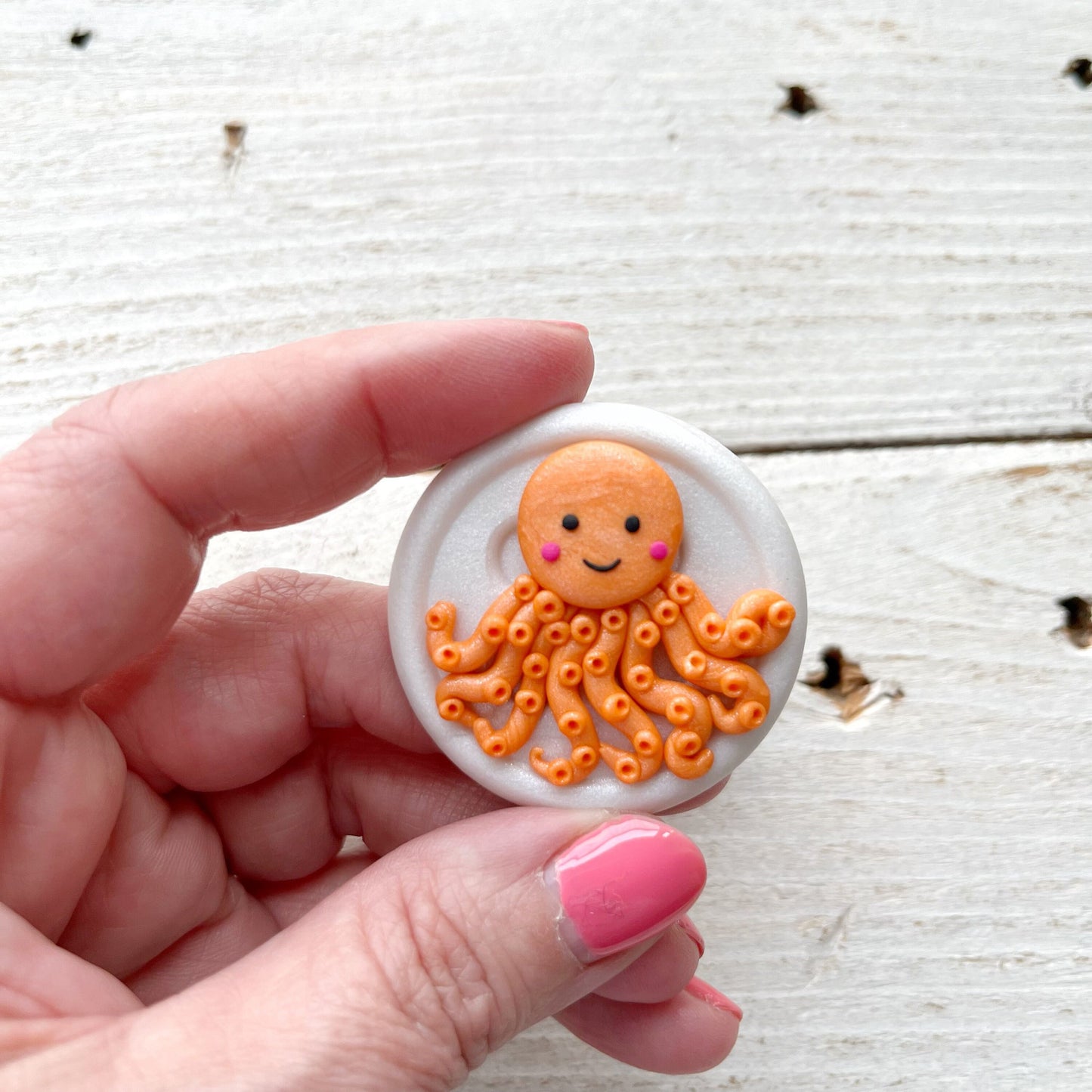 White octopus magnetic needle minder, stitching needle magnets